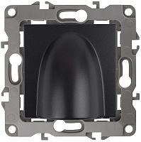 Вывод кабеля без рамки Эра Elegance антрацит картинка